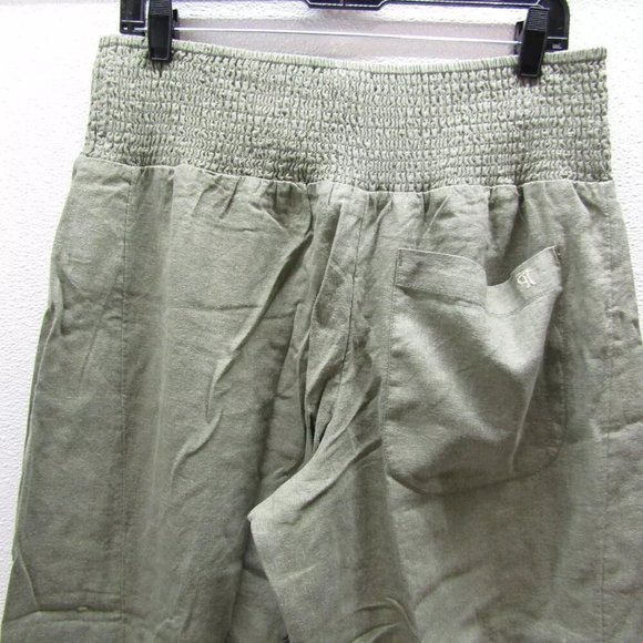NEW PILCRO Womens The Izzie Relaxed Pull-On Wide Leg Pants Size SP Holly Green - Picture 9 of 13